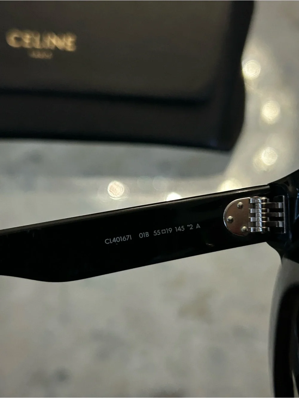 CELINE black oversized sunglasses CL40167I 01B 55x19x145